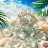 Transparent resin round starfish decorative items, creative handcrafted materials, DIY jewelry accessories, multiple options available Specification image